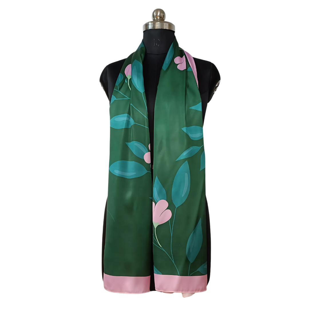 10z Trove Mulberry Satin Silk Long Scarf for Women – Large Lightweight Shawl Wrap, Soft Elegant Travel Headscarf, Gift Ready