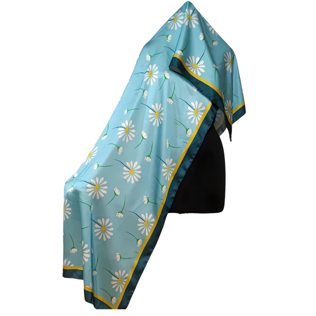 10z Trove Mulberry Satin Silk Long Scarf for Women – Large Lightweight Shawl Wrap, Soft Elegant Travel Headscarf, Gift Ready