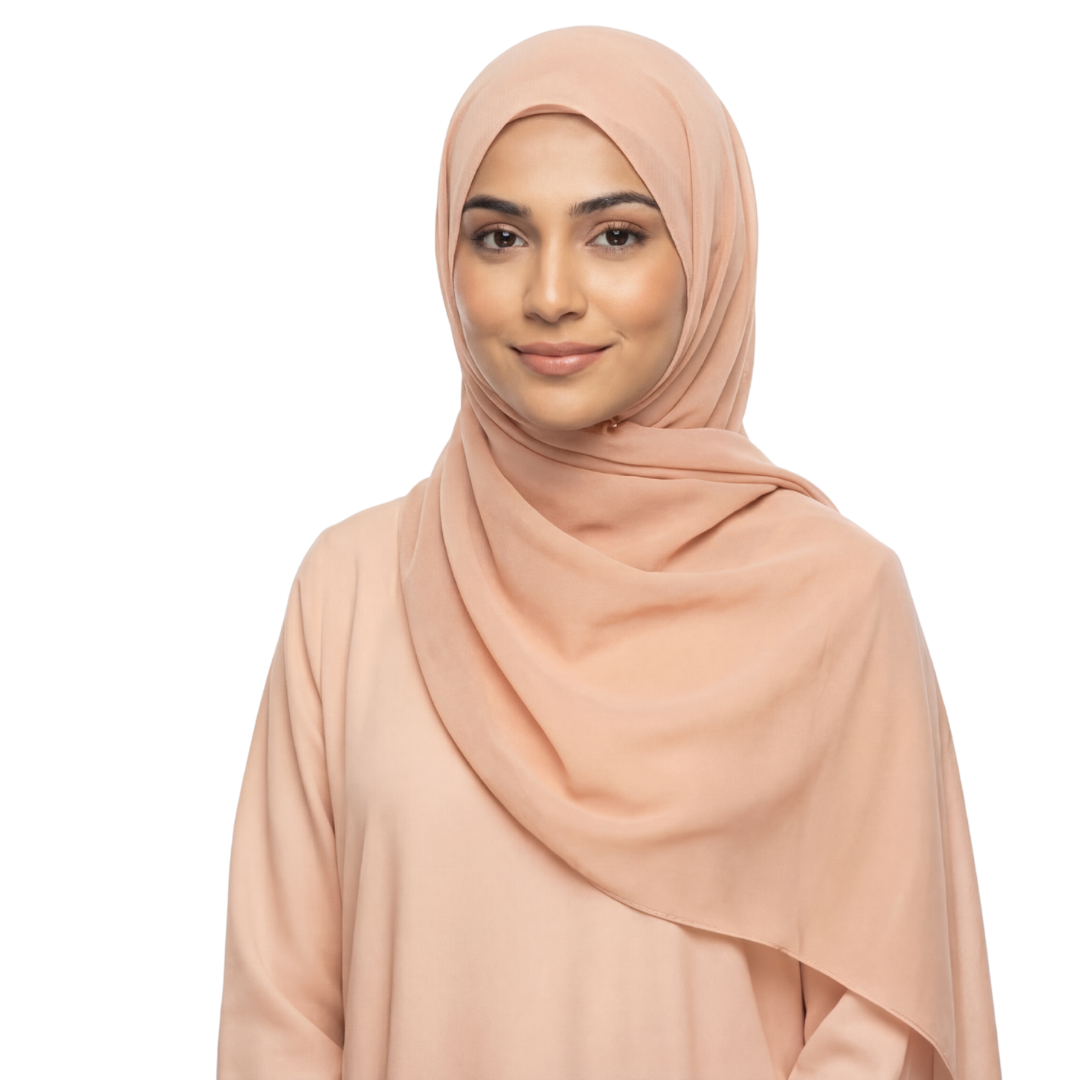 Premium Georgette Hijab for Women – Soft Lightweight Headscarf | Solid Colour | 70x200 cm | Breathable Daily Wear