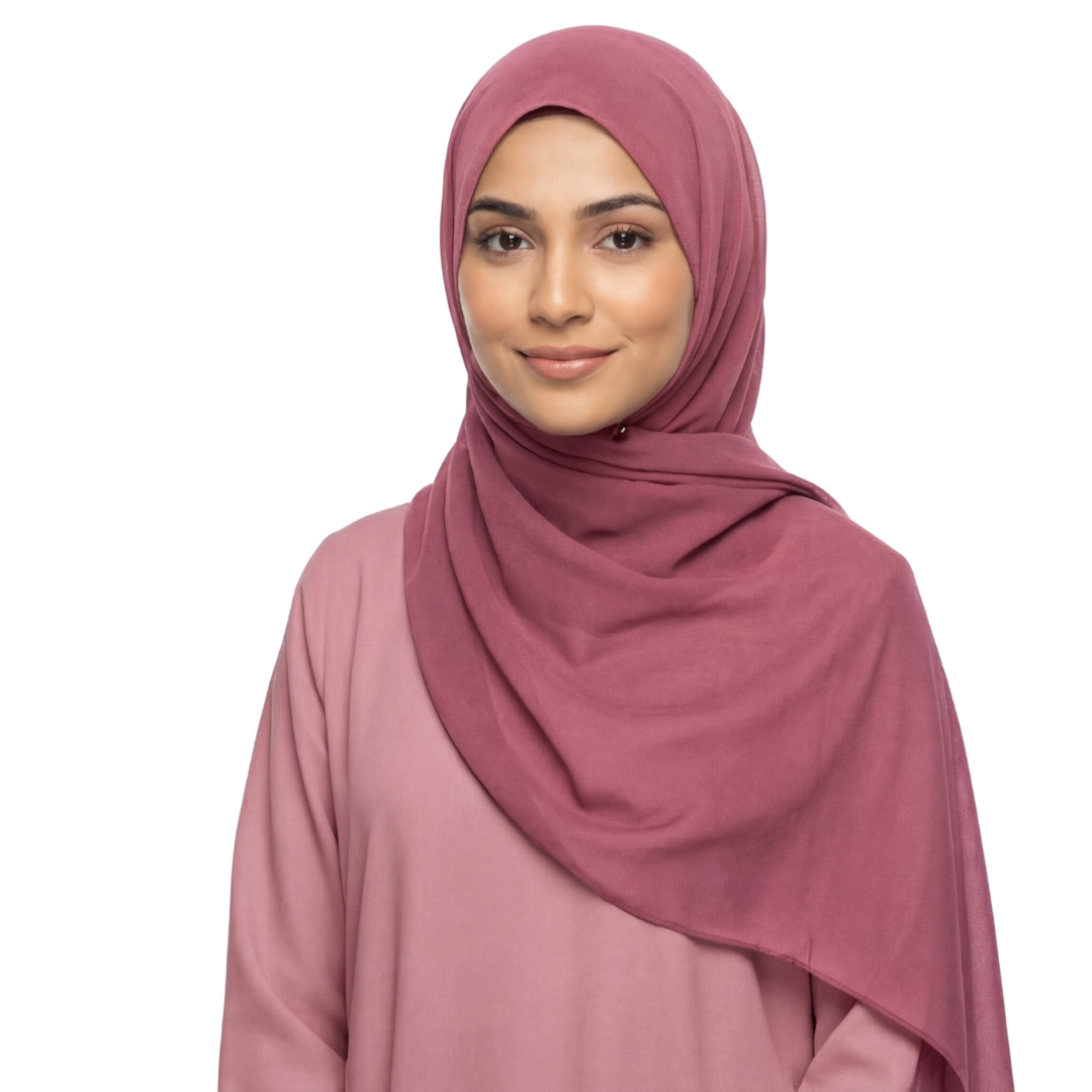 Premium Georgette Hijab for Women – Soft Lightweight Headscarf | Solid Colour | 70x200 cm | Breathable Daily Wear