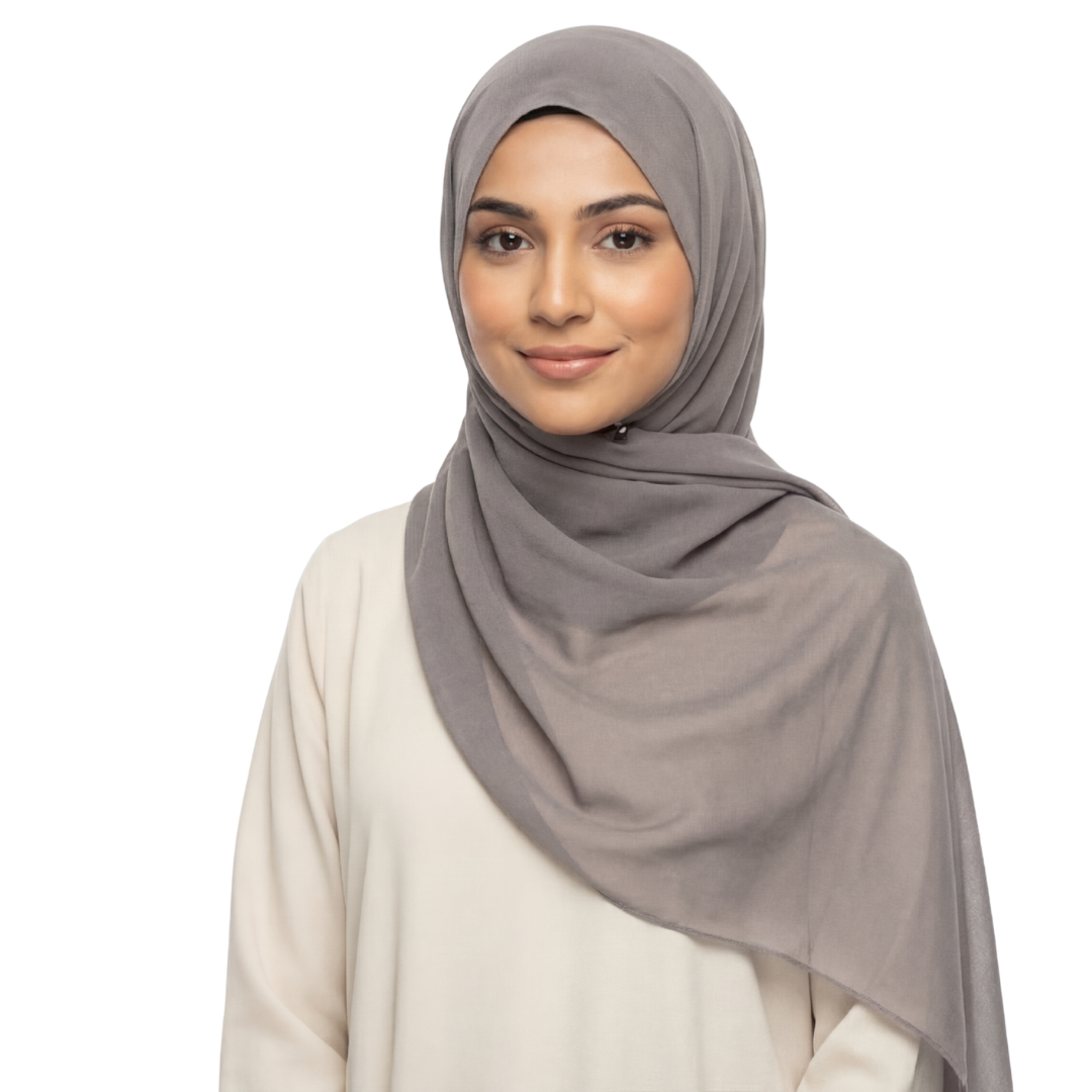 Premium Georgette Hijab for Women – Soft Lightweight Headscarf | Solid Colour | 70x200 cm | Breathable Daily Wear