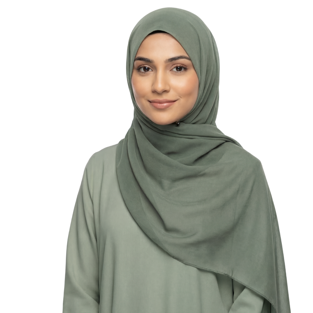 Premium Georgette Hijab for Women – Soft Lightweight Headscarf | Solid Colour | 70x200 cm | Breathable Daily Wear