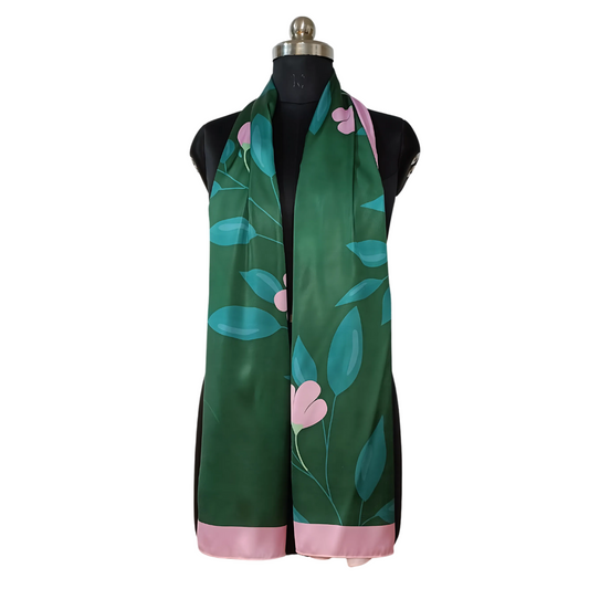 10z Trove Mulberry Satin Silk Long Scarf for Women – Large Lightweight Shawl Wrap, Soft Elegant Travel Headscarf, Gift Ready
